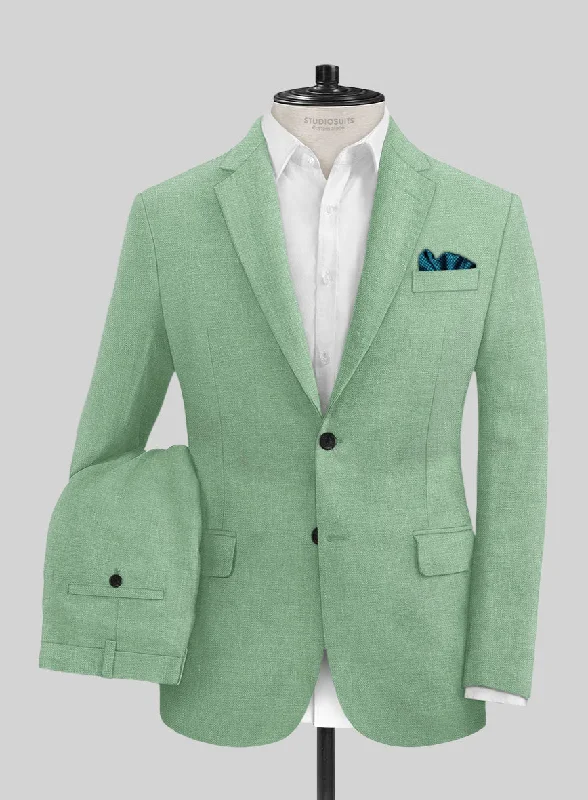 Premium T-shirts Italian Linen Mojito Green Suit