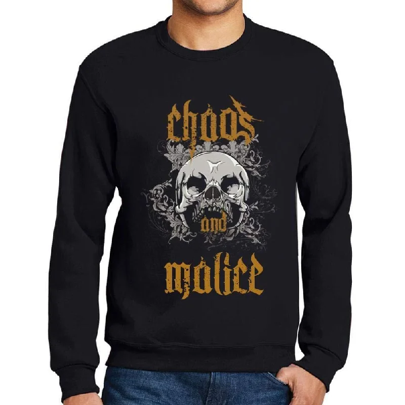 Lightweight Fabrics Ultrabasic - Homme Imprimé Graphique Sweat-Shirt Chaos and Malice Noir Profond Lightweight Fabrics Ultrabasic - Homme Imprimé Graphique Sweat-Shirt Chaos and Malice Noir Profond
