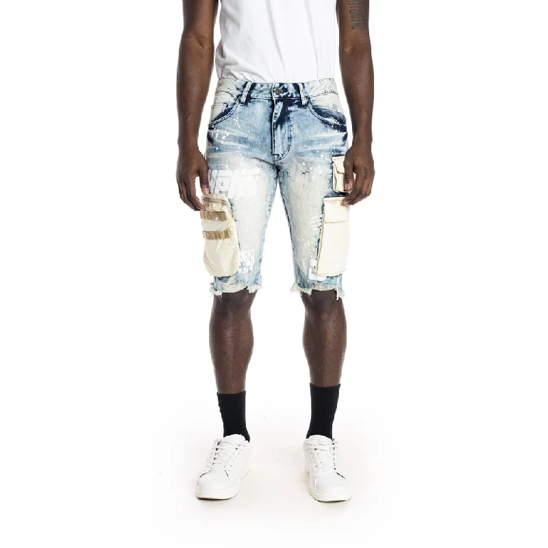 Winter Outfits Big and Tall - Utility  Fashion Jean Shorts - Harvey Blue