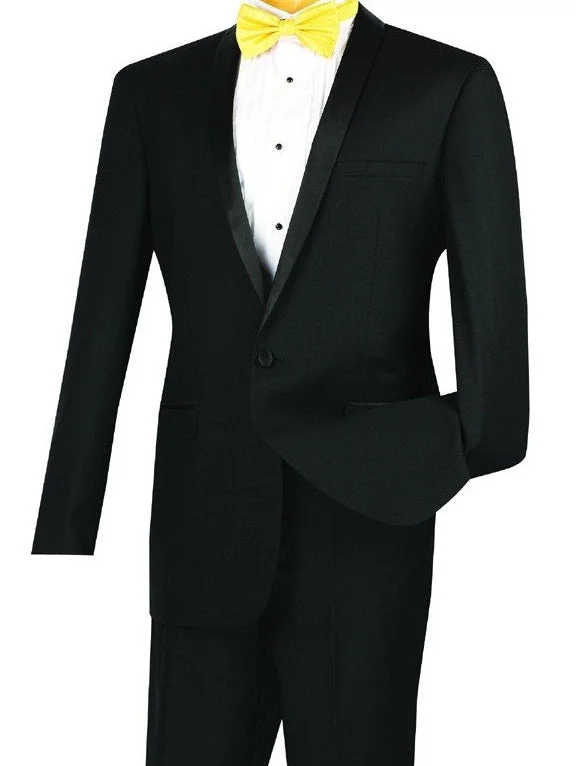 Street Outfit Kingsman Collection - Shawl Collar Slim Fit Tuxedo 2 Piece 1 Button Black Street Outfit Kingsman Collection - Shawl Collar Slim Fit Tuxedo 2 Piece 1 Button Black