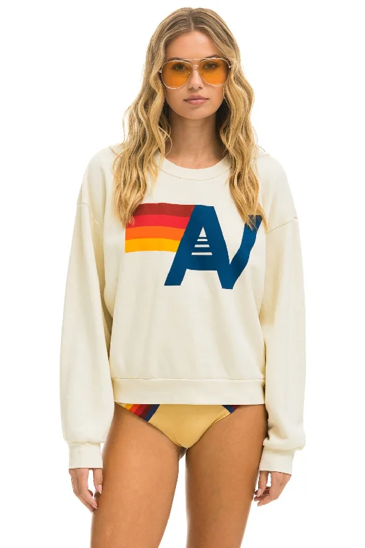 Daily Looks LOGO RELAXED CREW SWEATSHIRT - VINTAGE WHITE