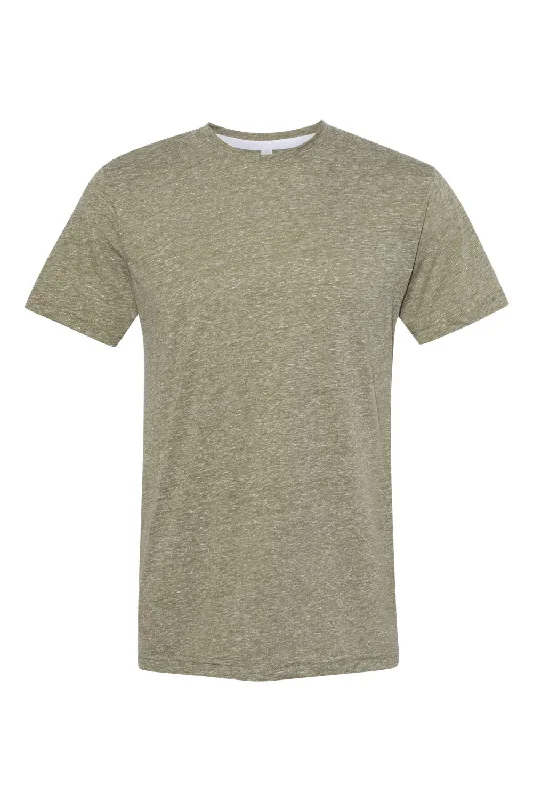 Stylish Jeans LAT Mens Harborside Melange Short Sleeve Crewneck T-Shirt - Military Green