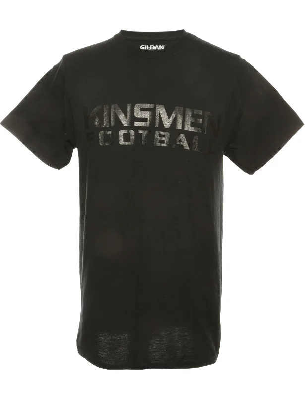 Trendy Sweaters Kinsmen Football Black Gildan Printed T-shirt - M