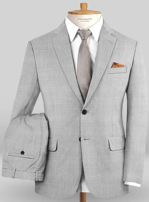 Denim Looks Caccioppoli Sun Dream Anzola Light Gray Wool Silk Suit