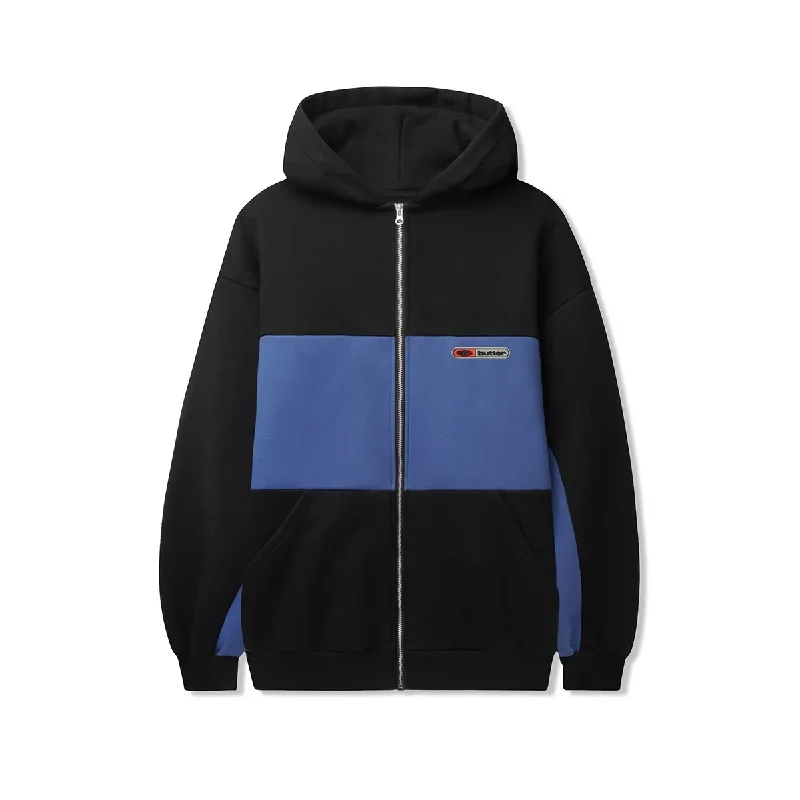Business Casual Butter Panel Zip-Thru Hood - Black