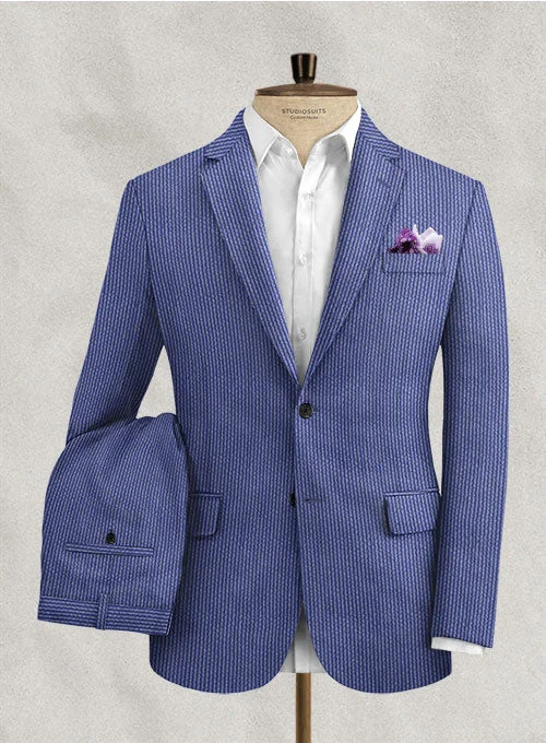 Urban Outfits Solbiati Azure Blue Seersucker Suit