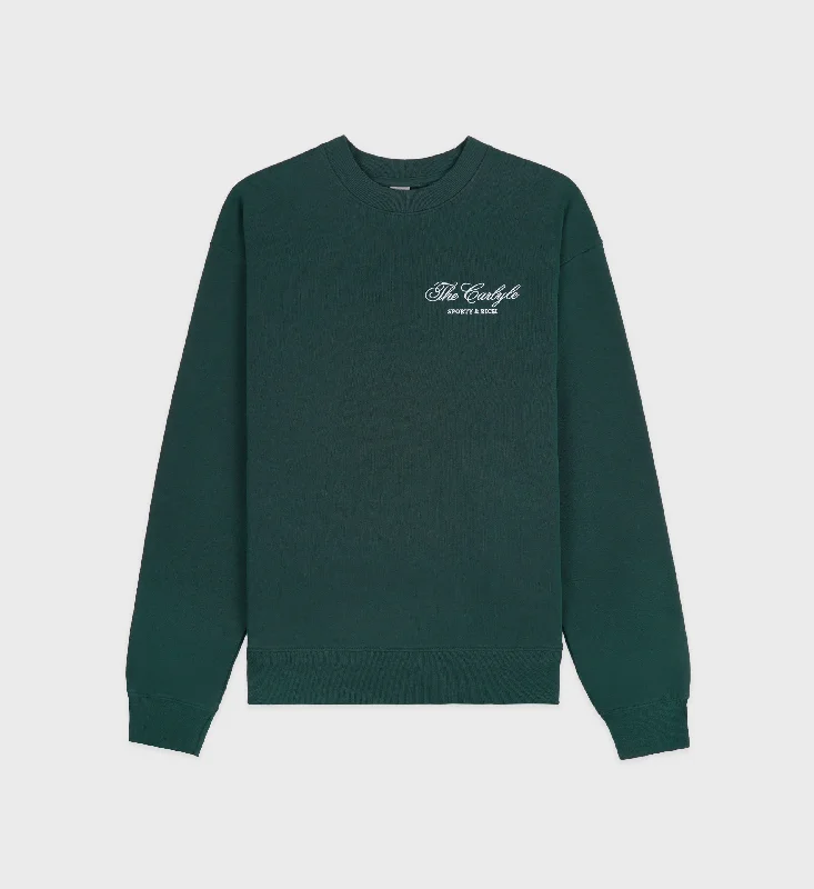 Casual Trousers The Carlyle Script Crewneck - Forest/White