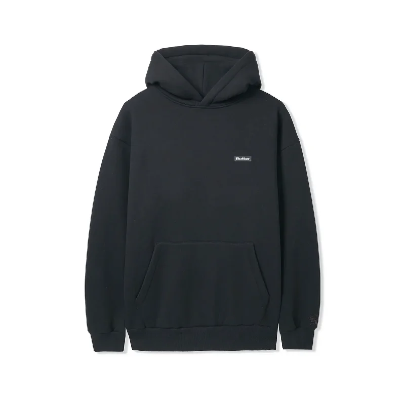 Athletic Tops Butter Basic Pullover Hood - Black