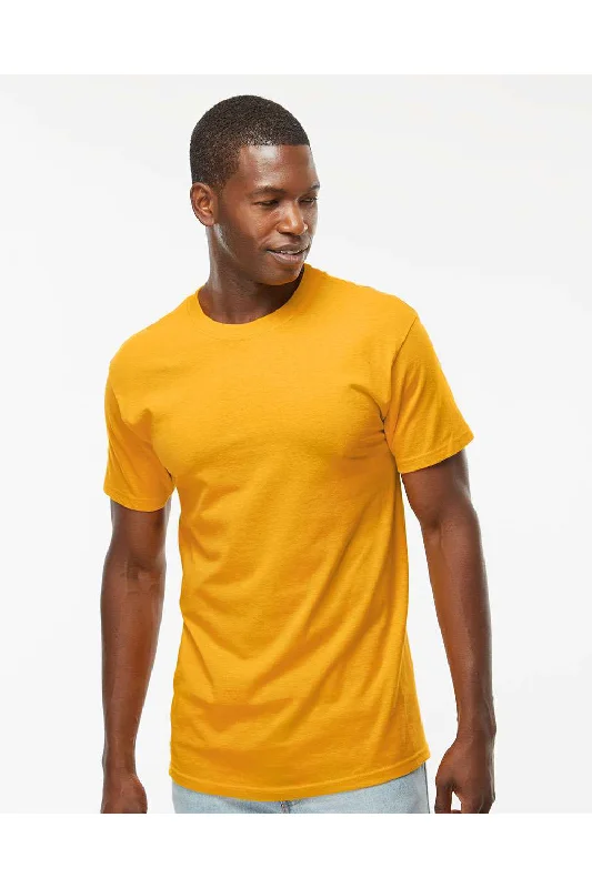 Casual Shirts M&O Mens Gold Soft Touch Short Sleeve Crewneck T-Shirt - Gold