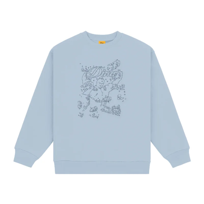 Smart Casual Wear Dime Genie Crewneck - Stone Ice