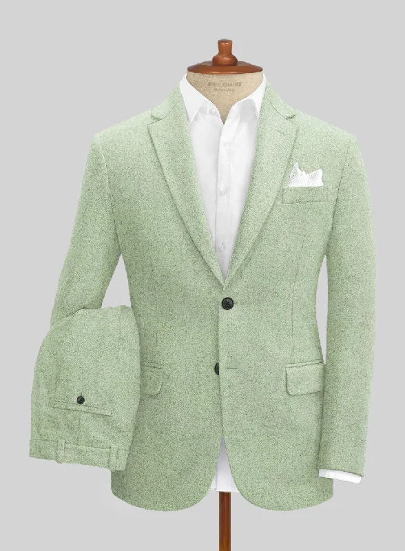 Stylish Suits Naples Pista Green Tweed Suit