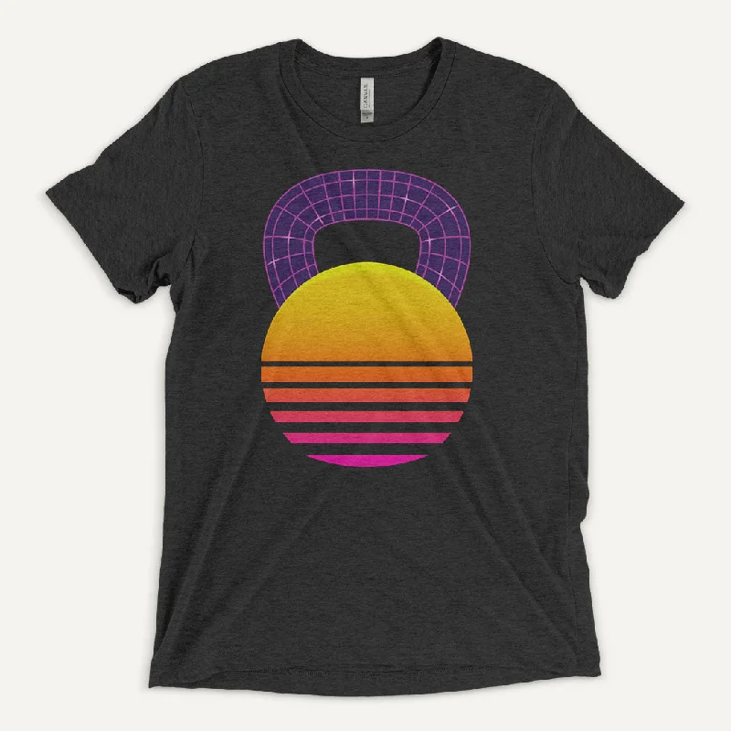 Casual Footwear Synthwave Kettlebell Design Men’s Triblend T-Shirt