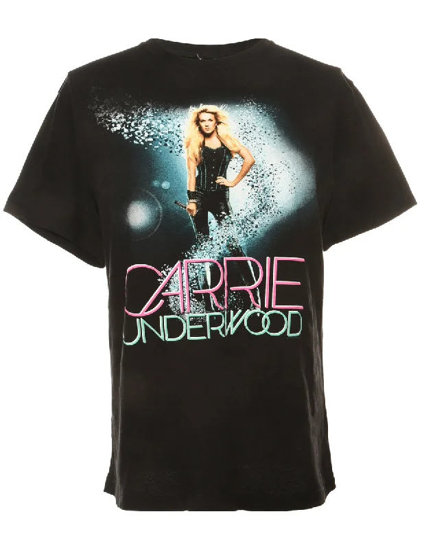 Relaxed Styles Carie Underwood Black Printed T-shirt - M