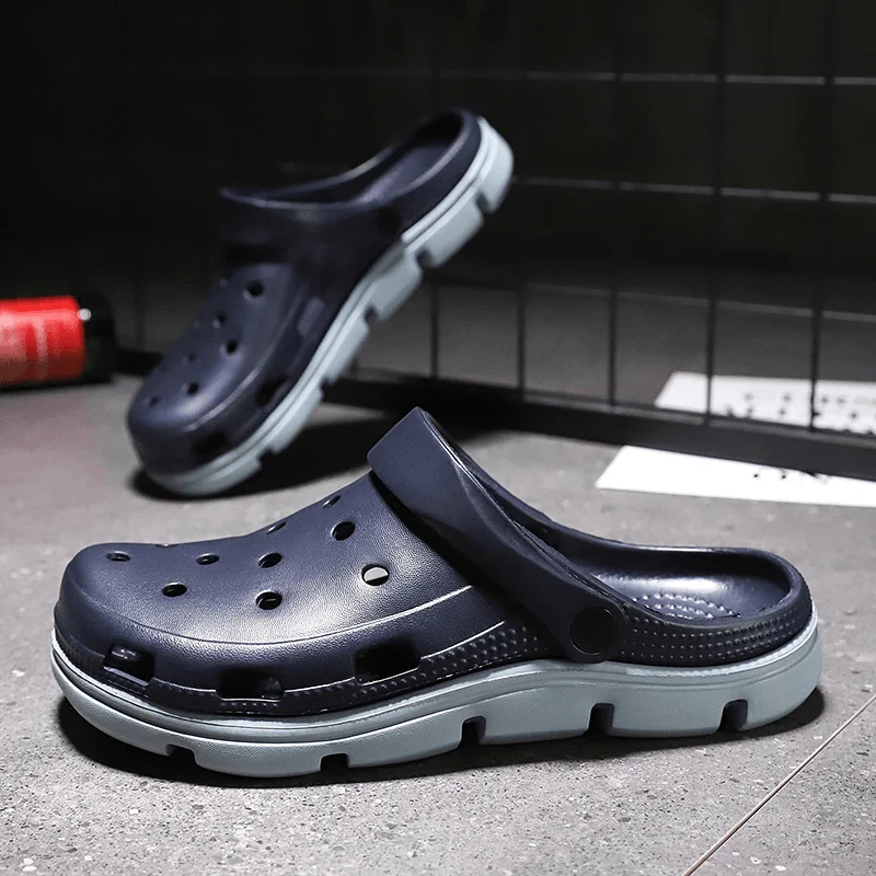 Urban Gear Men Hollow Out Brief Lightweight Soft Sole Cushioned Sandals Casual Slippers
