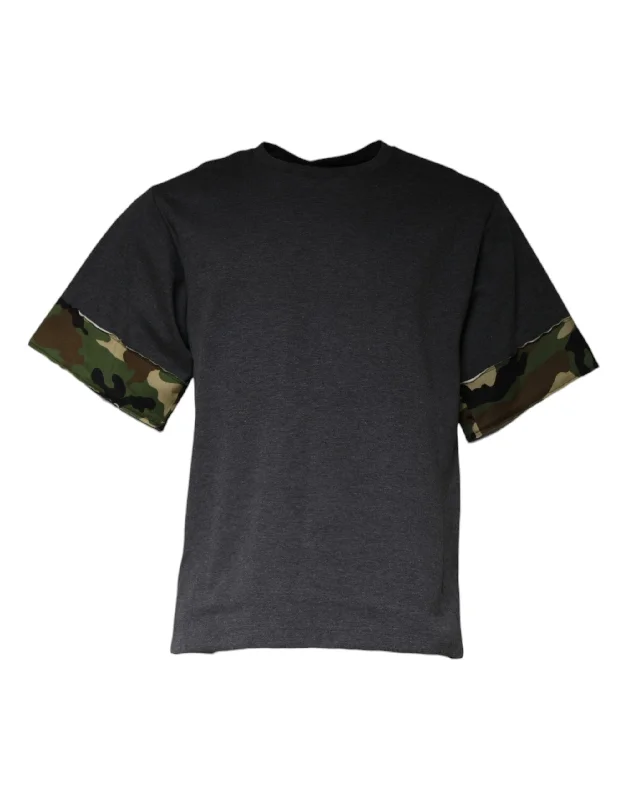 Relaxed Fit Clothing Dolce & Gabbana  Camouflage Crew Neck Men's T-shirt