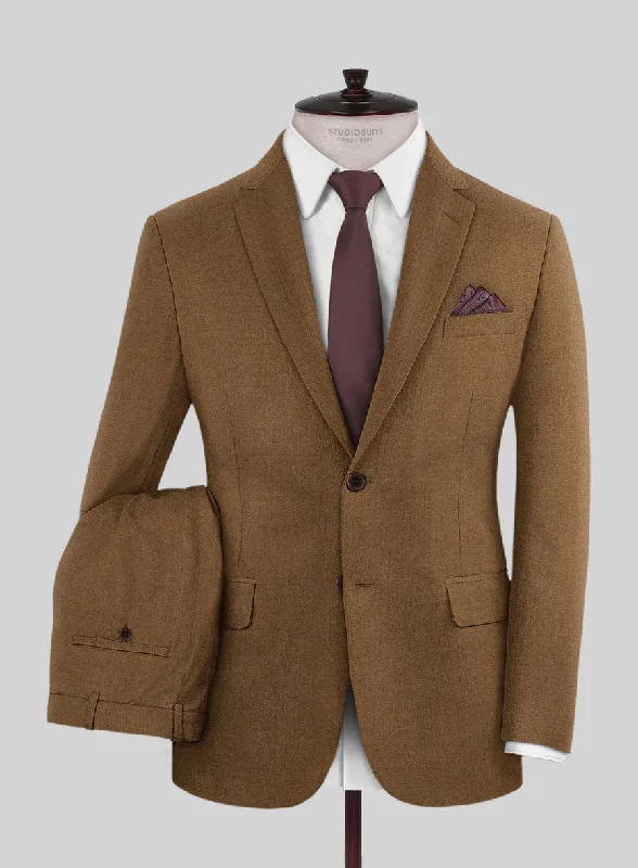 Bold Colors Reda Tan Wool Suit