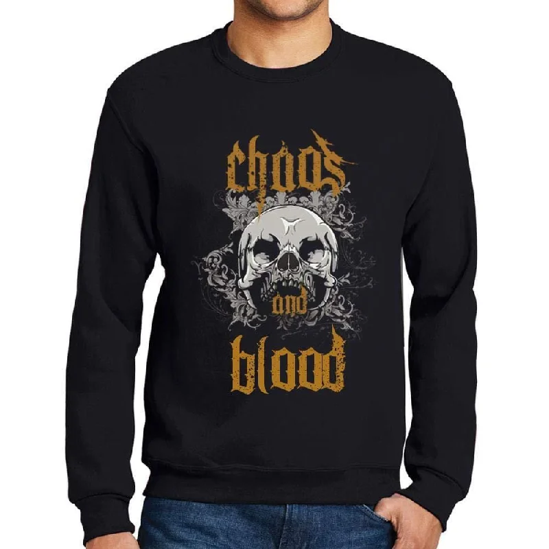 Modern Basics Ultrabasic - Homme Imprimé Graphique Sweat-Shirt Chaos and Blood Noir Profond Modern Basics Ultrabasic - Homme Imprimé Graphique Sweat-Shirt Chaos and Blood Noir Profond
