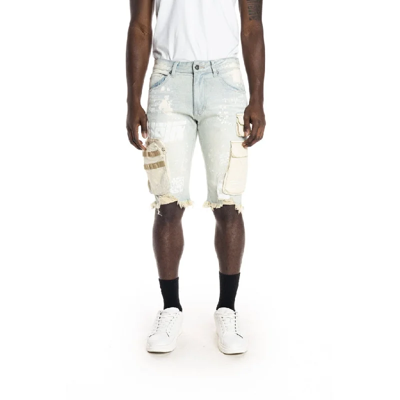 Travel Wear Big and Tall - Utility Fashion Jean Shorts - Norwich Blue