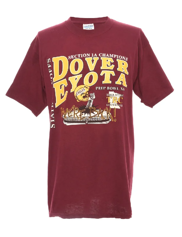 Fashion Bottoms Gildan Yellow & Maroon Eagles T-shirt - L