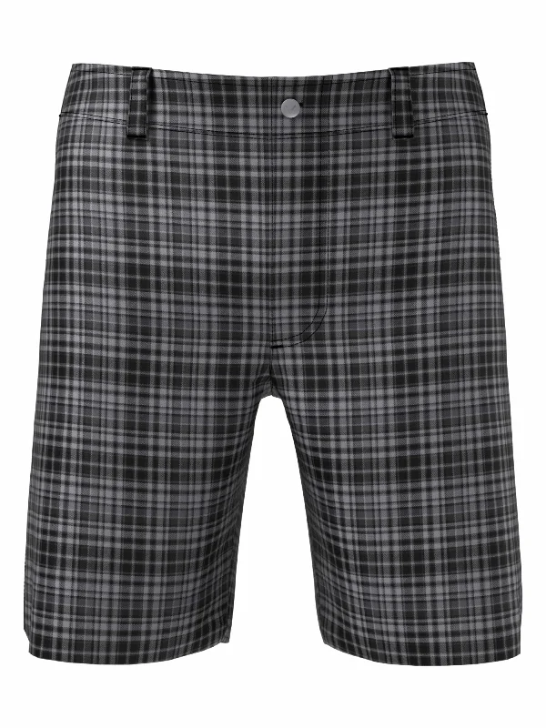 Comfy Pants Mens Flat Front Plaid Golf Short