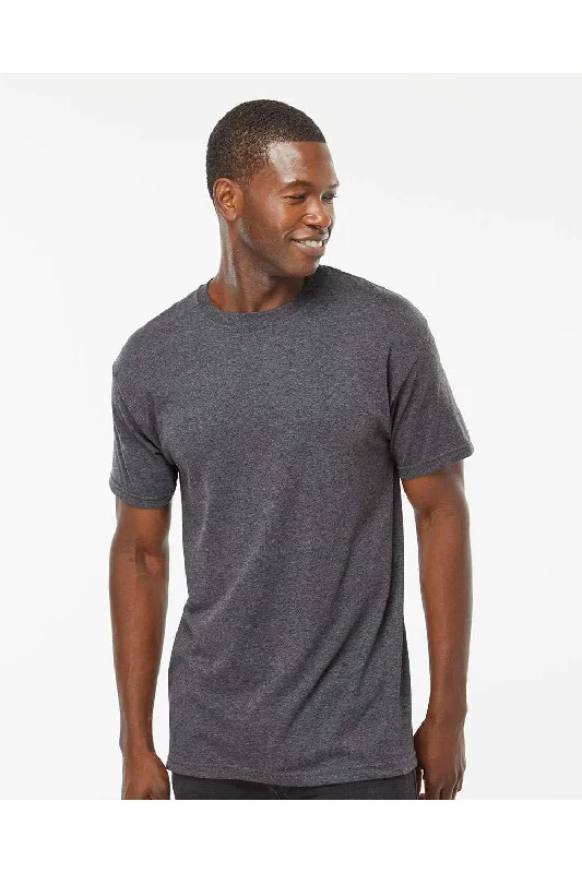Active Wear M&O Mens Gold Soft Touch Short Sleeve Crewneck T-Shirt - Heather Dark Grey