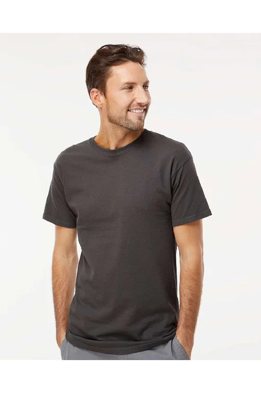 Classic Fits M&O Mens Gold Soft Touch Short Sleeve Crewneck T-Shirt - Charcoal Grey