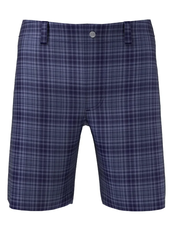 Classic Styles Big & Tall Flat Front Plaid Golf Short