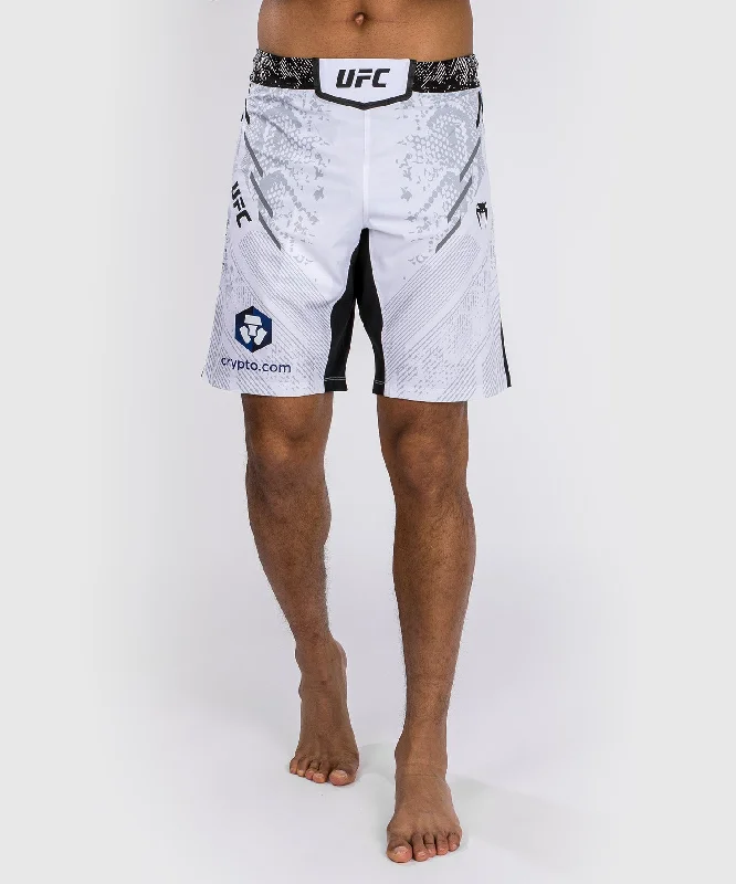 Athletic Outfits UFC Adrenaline by Venum Authentic Fight Night Men's Fight Short - Long Fit - White