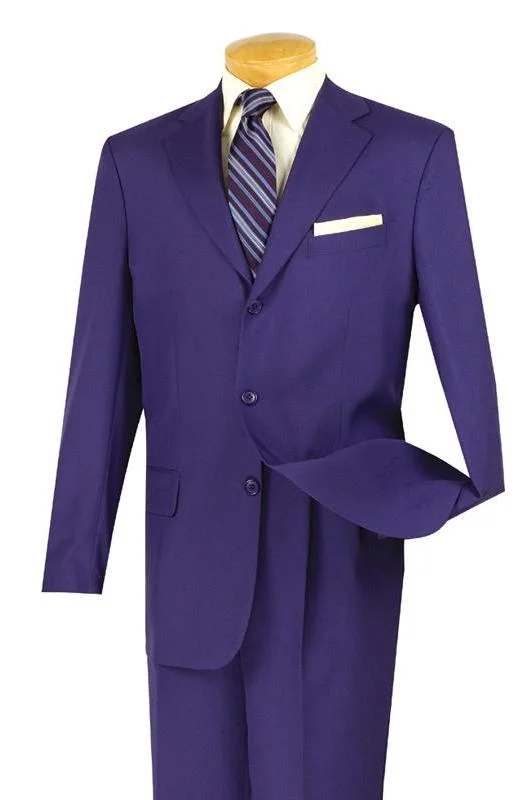 Easygoing Wardrobe Mont Blanc Collection - Regular Fit Suit 3 Button 2 Piece in Purple Easygoing Wardrobe Mont Blanc Collection - Regular Fit Suit 3 Button 2 Piece in Purple