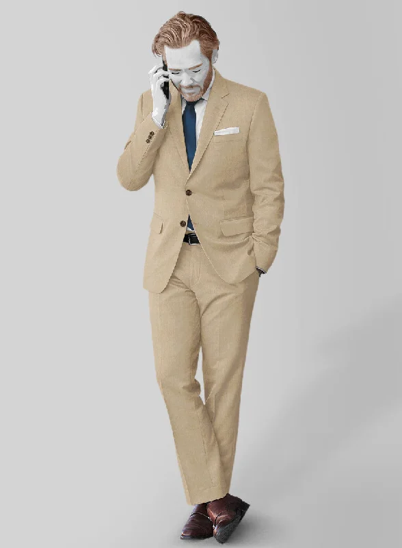 Casual Shirts Napolean Biscuit Khaki Wool Suit