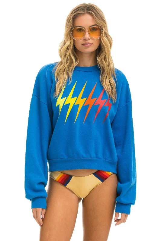 Casual Shirts BOLT GRADIENT RELAXED CREW SWEATSHIRT - OCEAN // RAINBOW