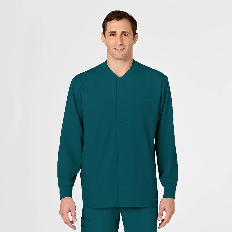 Fresh Outfit PRO Men's Snap Front Scrub Jacket - Caribbean
