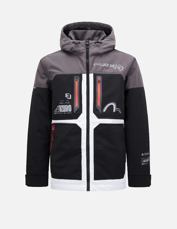 Smart Pants "K" Print Tri-color Padded Sport Jacket