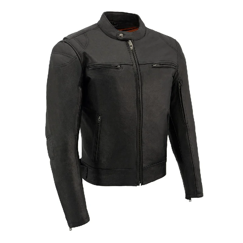 Winter Outfits Milwaukee Leather MLM1560 Men's Black Long Body and Vented Motorcycle Leather Jacket Winter Outfits Milwaukee Leather MLM1560 Men's Black Long Body and Vented Motorcycle Leather Jacket