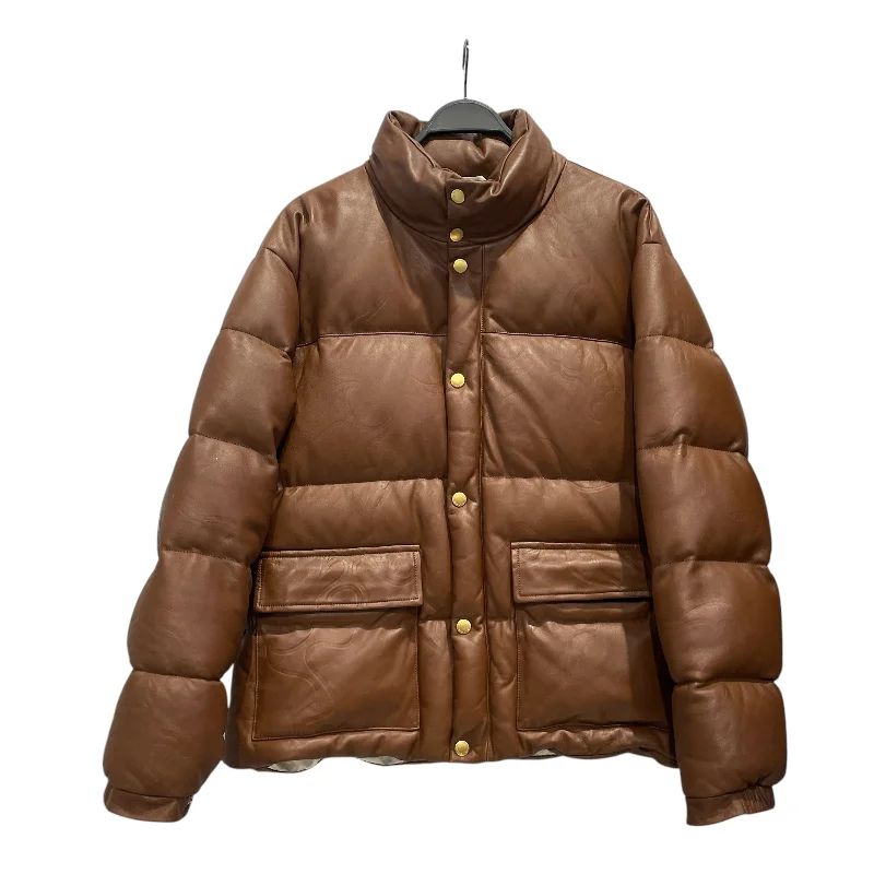 Casual Styles GOLF WANG/Puffer Jkt/L/Polyester/BRW/EMBOSSED FLAME PUFFER