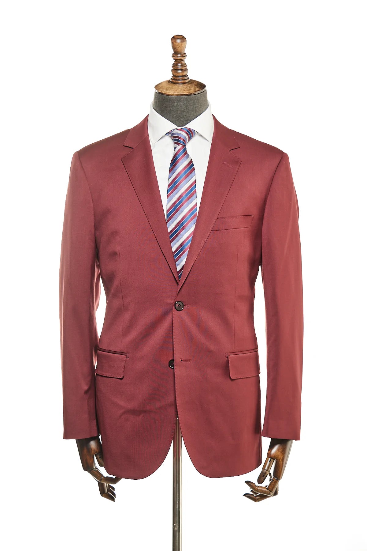 Travel Wardrobe Modern Fit Dark Red Sport Jacket B-Cer-642