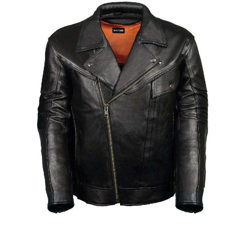 Outdoor Gear Wild Wear ML1077 Men’s Classic Black Braided Leather Motorcycle Jacket w/ Utility Pockets Outdoor Gear Wild Wear ML1077 Men’s Classic Black Braided Leather Motorcycle Jacket w/ Utility Pockets