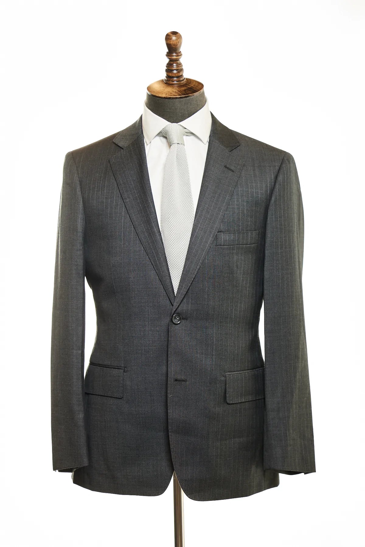 Bold Colors Classic Fit Grey on Grey Pinstripe Sport Jacket ST-423