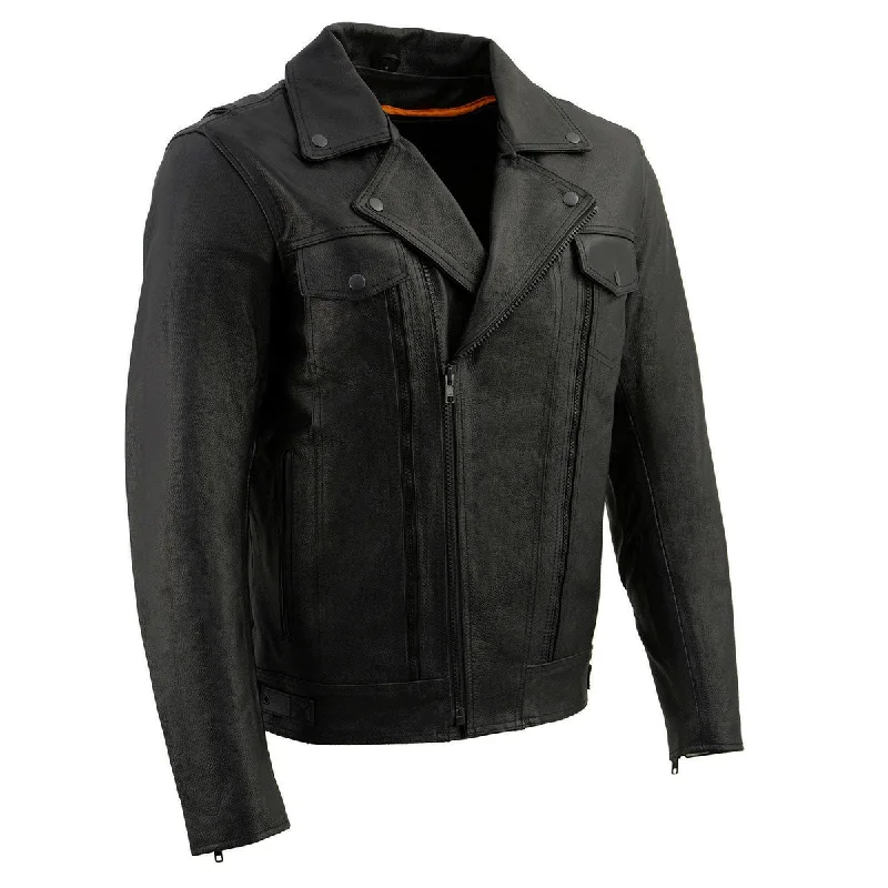 Office Outfits Milwaukee Leather LKM1760 Men's Black Leather Motorcycle Riders Jacket w/ Multi-Utility Pockets Office Outfits Milwaukee Leather LKM1760 Men's Black Leather Motorcycle Riders Jacket w/ Multi-Utility Pockets