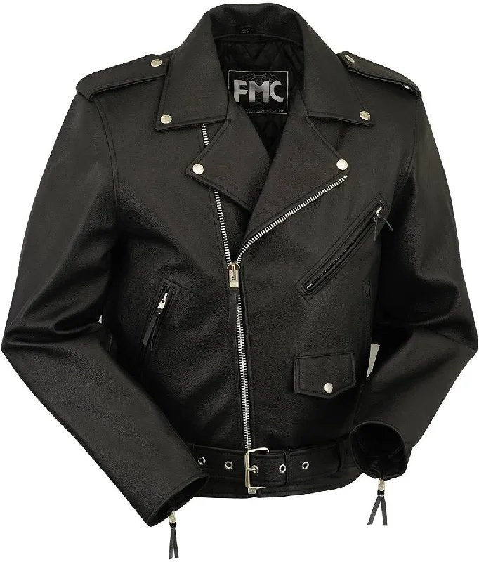 Fashion Jeans First Manufacturing FMM200CCFZ Men’s Black Classic Motorcycle Leather Jacket with Zip-Out Liner Fashion Jeans First Manufacturing FMM200CCFZ Men’s Black Classic Motorcycle Leather Jacket with Zip-Out Liner
