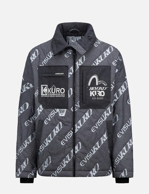 Designer Pieces Allover Logo Embroidered Padded Jacket