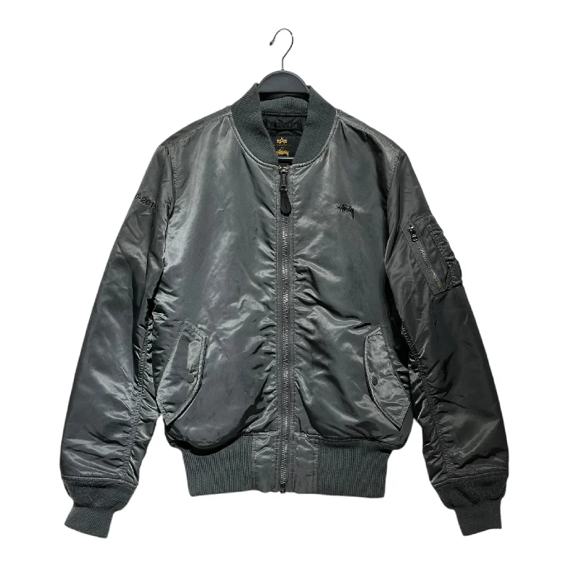Winter Jackets STUSSY/ALPHA INDUSTRIES/Flight Jkt/M/Polyester/GRN/