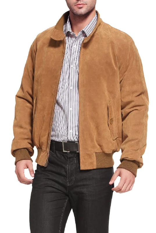 Simple Styles Landing Leathers Men WWII Suede Leather Bomber Jacket