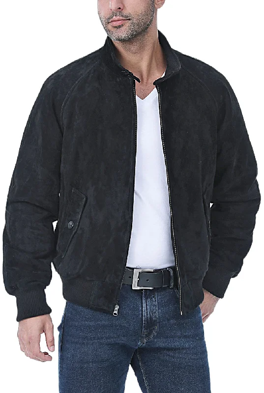Athletic Gear Landing Leathers Men WWII Suede Leather Bomber Jacket