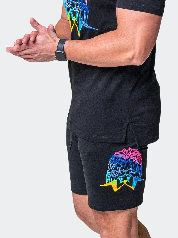 Trendy Apparel Shorts Neon Black