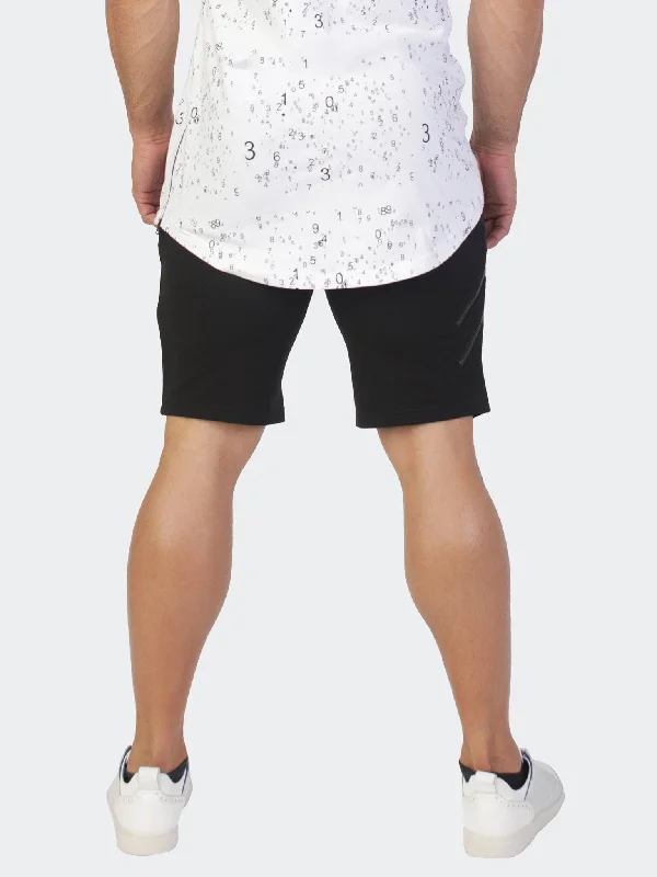Layered Outfits Short 2zippers Black