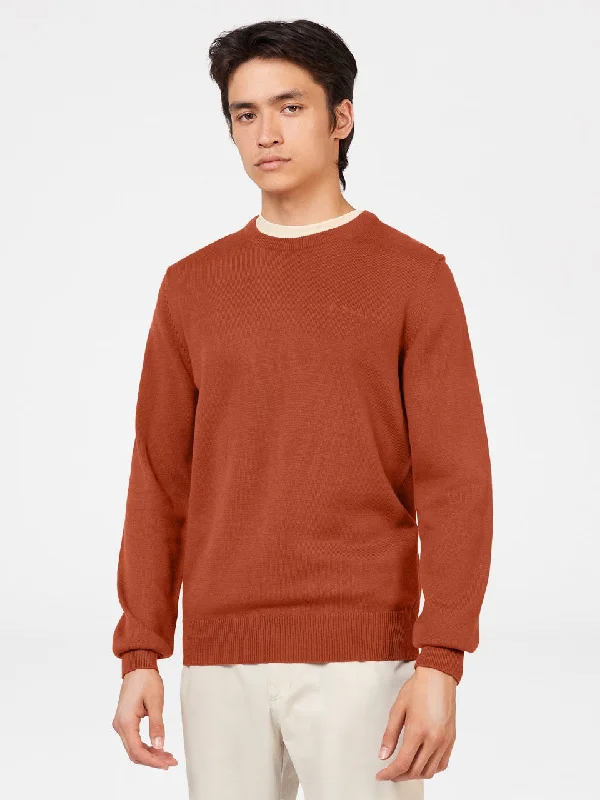 Casual Shoes Signature Knitted Crewneck Sweater - Cinnamon