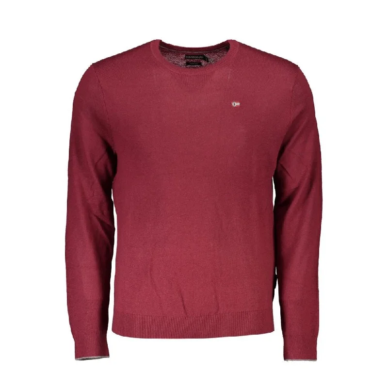 Practical Clothing Napapijri Red Fabric Men Men's Sweater