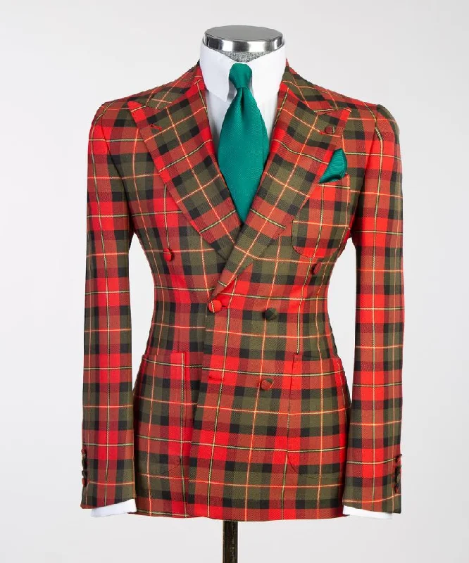 Functional Wear Plaid Suit