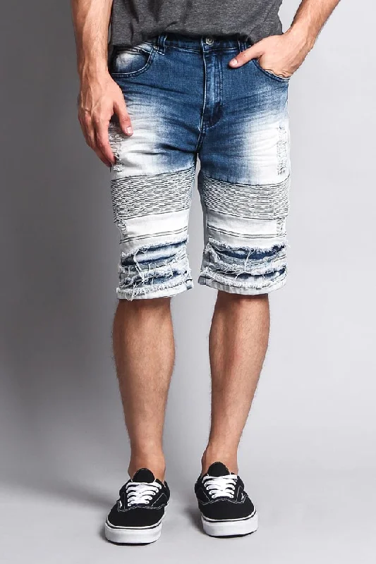 Fashion Pants Gradation Wash Biker Shorts